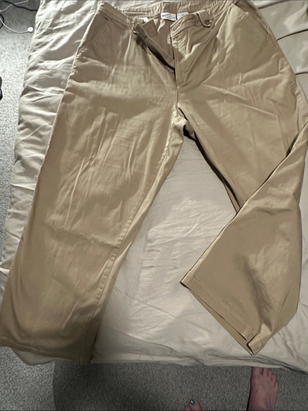 White Stag Beige Straight-Leg Women's Trousers